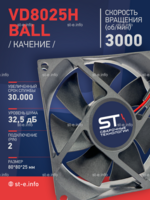 Вентилятор  VD8025H Ball (качения) 12V - st-e.info - Волгодонск