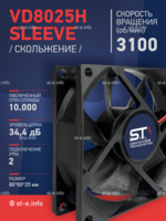 Вентилятор VD8025H sleeve (скольжение) 24V - st-e.info - Волгодонск