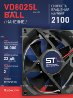 Вентилятор  VD8025L Ball (качения) 24V - st-e.info - Волгодонск